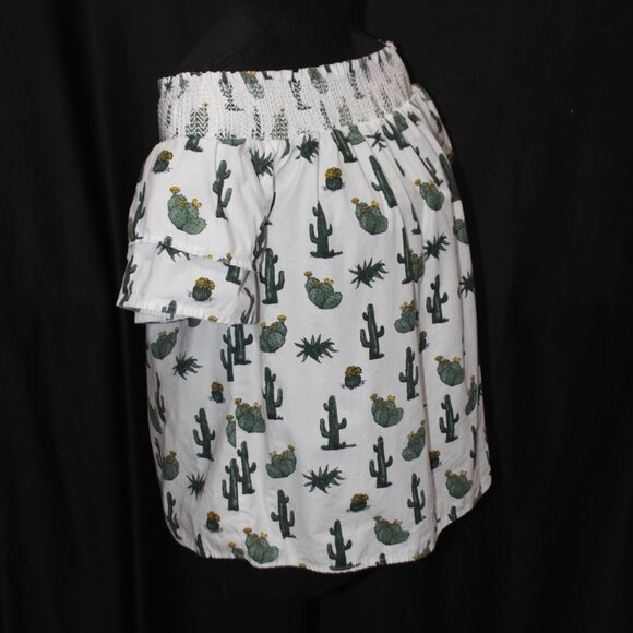 Blue Rain Cactus Off the Shoulders Top - Picture 8 of 12